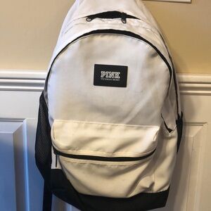 PINK white backpack